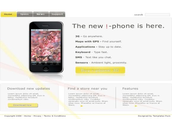 CSS Iphone Shop Web2.0 Template