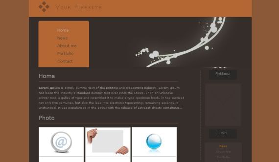 Free CSS Elegant Black Brown Website Template