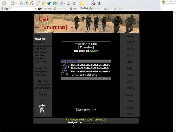 HTML Counter Strike Template