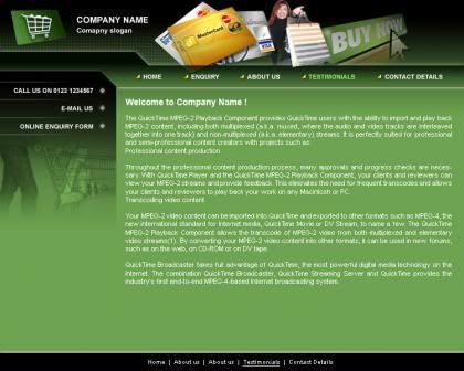 Ecommerce Business Green Website Template