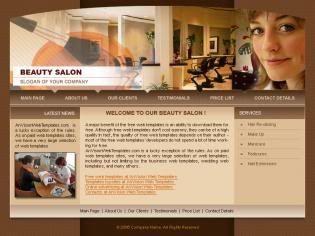 Free CSS Brown Beauty Makeup Salon Template