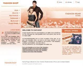 Free CSS Pink Fashion  Clothes Shop Template