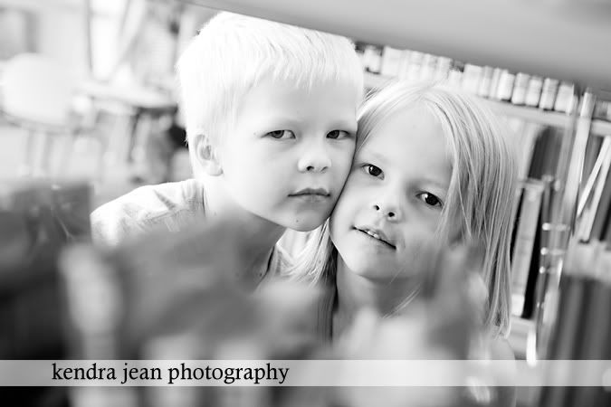 kids at the library,black and white photography,modern kids photography
