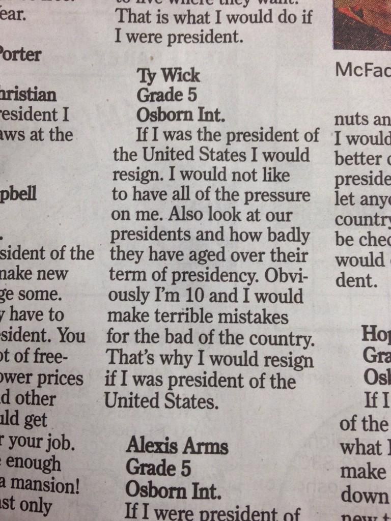 If i was president essay