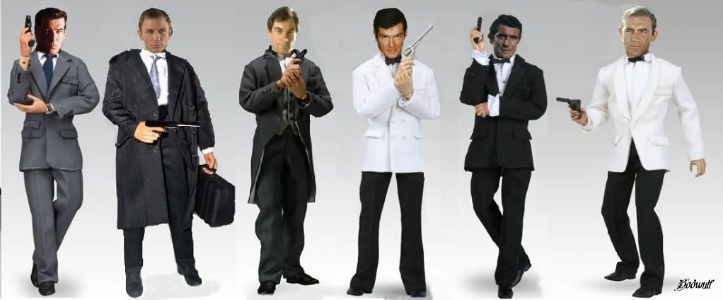 Bonds, James Bonds, The men of action.