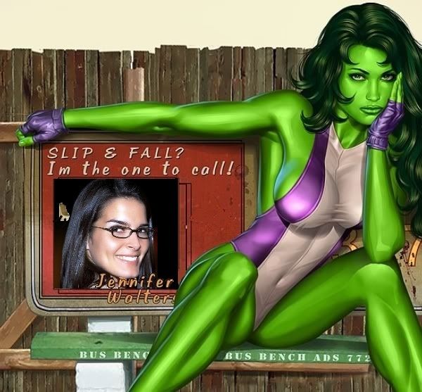Angie as Jennifer Walters a.k.a. She Hulk, Works for me .