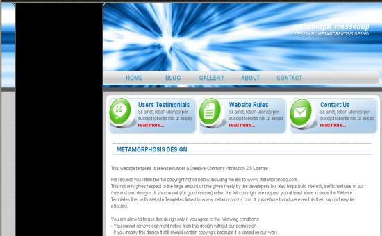 Free CSS Bleu Technology Company Web2.0 Template