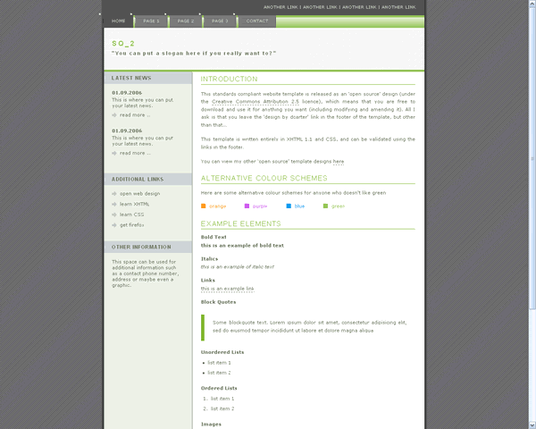 CSS Green Gray Company Business Web2.0 Template