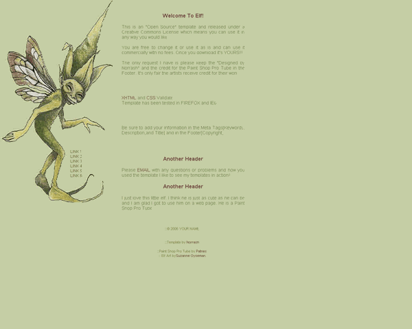 CSS Alien Green Web2.0 Template