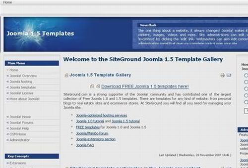 Joomla Bleu Ice White Web2.0 Theme Template