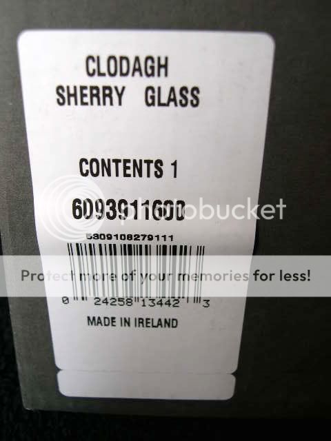 WATERFORD CRYSTAL CLODAGH SHERRY GLASS NEW BOXED BNIB  