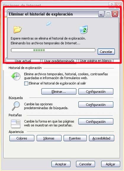 Borrar Cache del Navegador Borrar Cache del Navegador