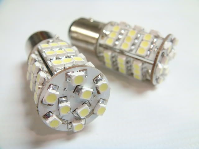 1157 2057 2357 3496 LED TURN SIGNAL 54 LED BULBS WHITE  