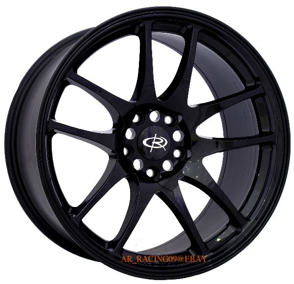 18 Rota Wheels 18x9.5 Torque black 370z 240sx 3000GT  