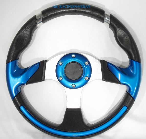 Racing Steering wheel 320mm blue Cavalier Neon Mustang | eBay